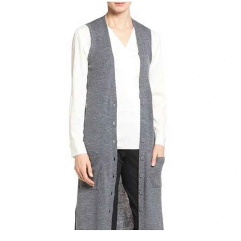 Halogen Long Merino Wool Sweater Vest Size XS - Picture 1 of 11